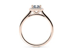 Minerva Halo Rose Gold 18k Radiant Engagement Ring