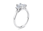 Roma Trilogy Platinum Emerald Engagement Ring