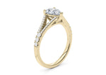 Oxford Diamond Band Yellow Gold 18k Pear Engagement Ring