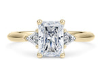 Paris Trilogy Yellow Gold 18k Radiant Engagement Ring