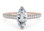 Bloomsbury Vintage Rose Gold 18k Marquise Engagement Ring