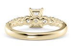 Lyra Diamond Band Yellow Gold 18k Emerald Engagement Ring