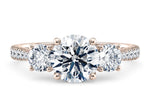 Lisbon Trilogy Rose Gold 18k Round Engagement Ring