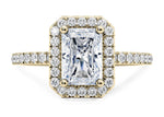 Isabella Halo Yellow Gold 18k Radiant Engagement Ring