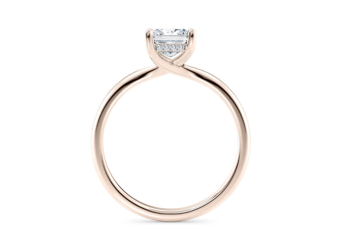 Paloma Solitaire Rose Gold 18k Princess Engagement Ring