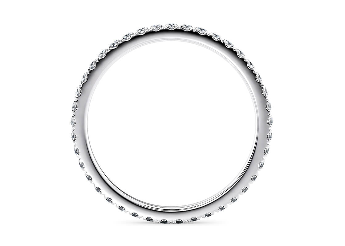 Vogue White Gold 18k Full Set Eternity Ring