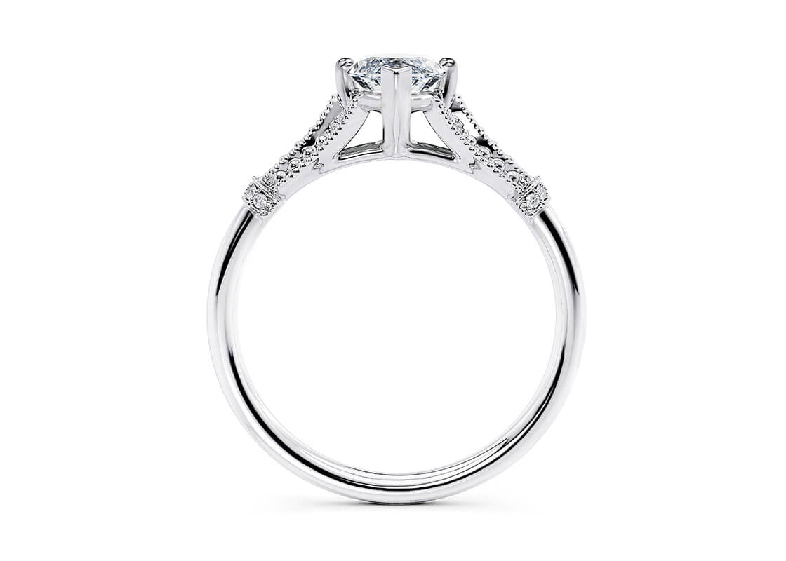 Jasmine Vintage Platinum Marquise Engagement Ring
