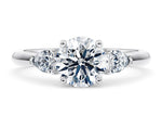 Florence Trilogy Platinum Round Engagement Ring