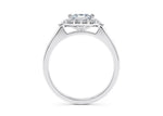 Hampstead Halo Platinum Princess Engagement Ring