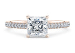 1477 Vintage Rose Gold 18k Princess Engagement Ring