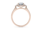 Hampstead Halo Rose Gold 18k Round Engagement Ring
