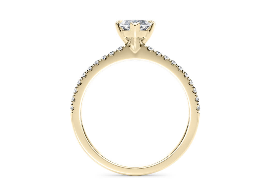 Aria Diamond Band Yellow Gold 18k Marquise Engagement Ring