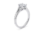 Oxford Diamond Band Platinum Oval Engagement Ring