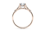 Jasmine Vintage Rose Gold 18k Cushion Engagement Ring