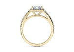 Kew Halo Yellow Gold 18k Princess Engagement Ring