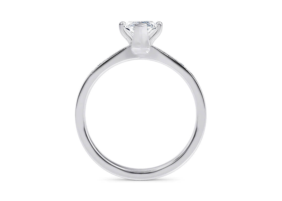 Delicacy Vintage Platinum Marquise Engagement Ring