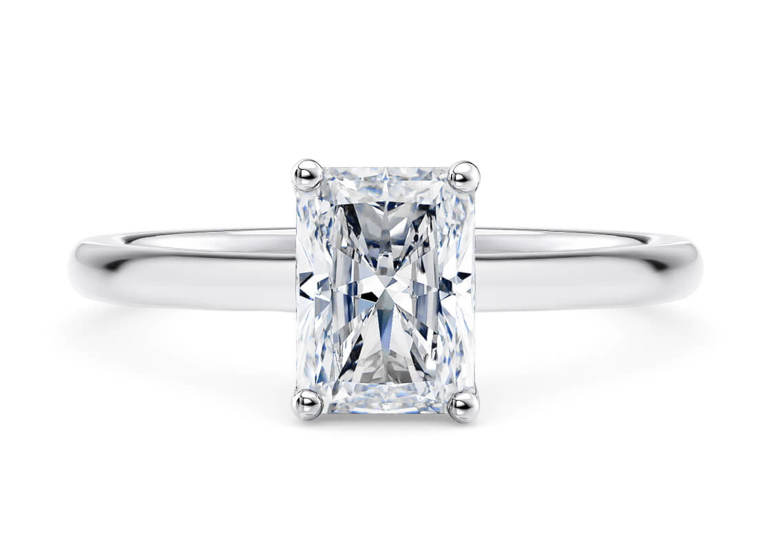 Paloma Solitaire Platinum Radiant Engagement Ring