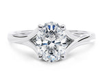 Hanover Solitaire White Gold 18k Oval Engagement Ring