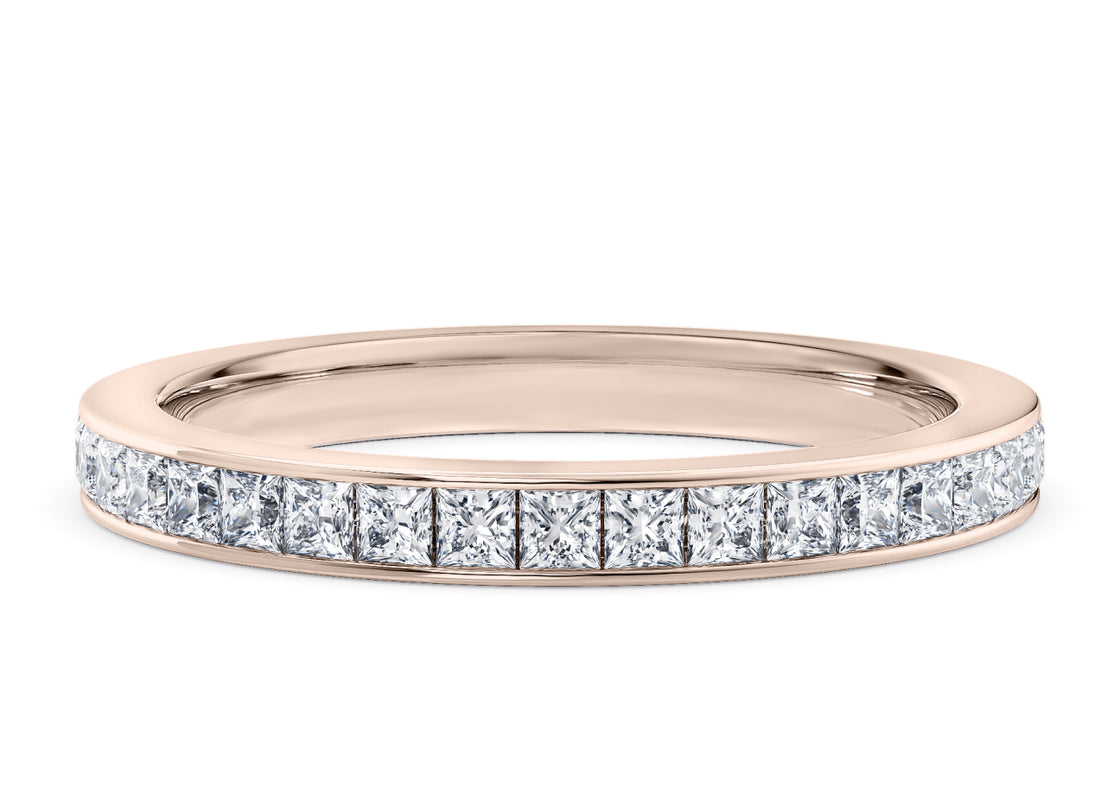 Aurora Rose Gold 18k Half Set Eternity Ring