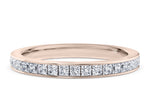 Aurora Rose Gold 18k Half Set Eternity Ring