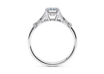 Jasmine Vintage Platinum Emerald Engagement Ring