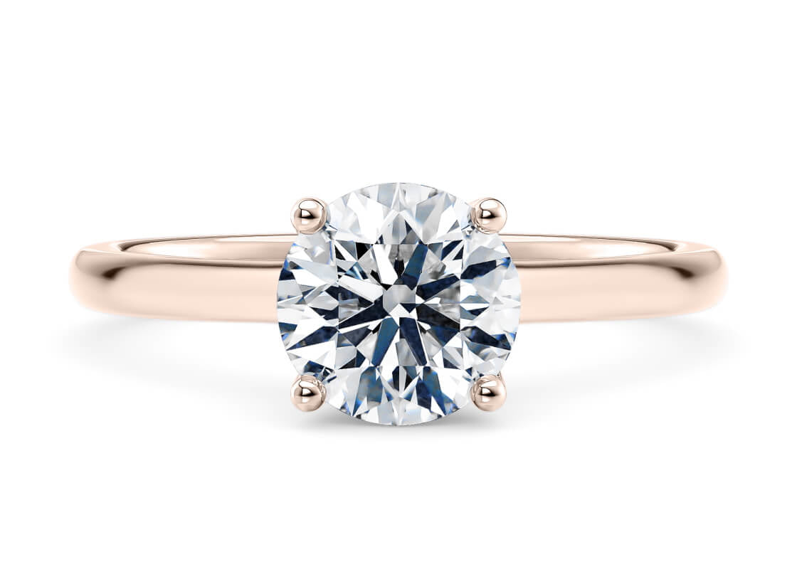Paloma Solitaire Rose Gold 18k Round Engagement Ring