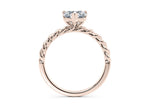 Ascot Solitaire Rose Gold 18k Heart Engagement Ring