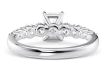 Lyra Diamond Band Platinum Radiant Engagement Ring