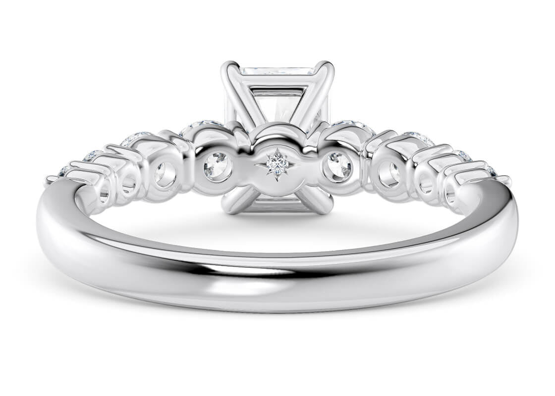 Lyra Diamond Band Platinum Radiant Engagement Ring