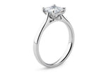 Contour Solitaire Platinum Princess Engagement Ring
