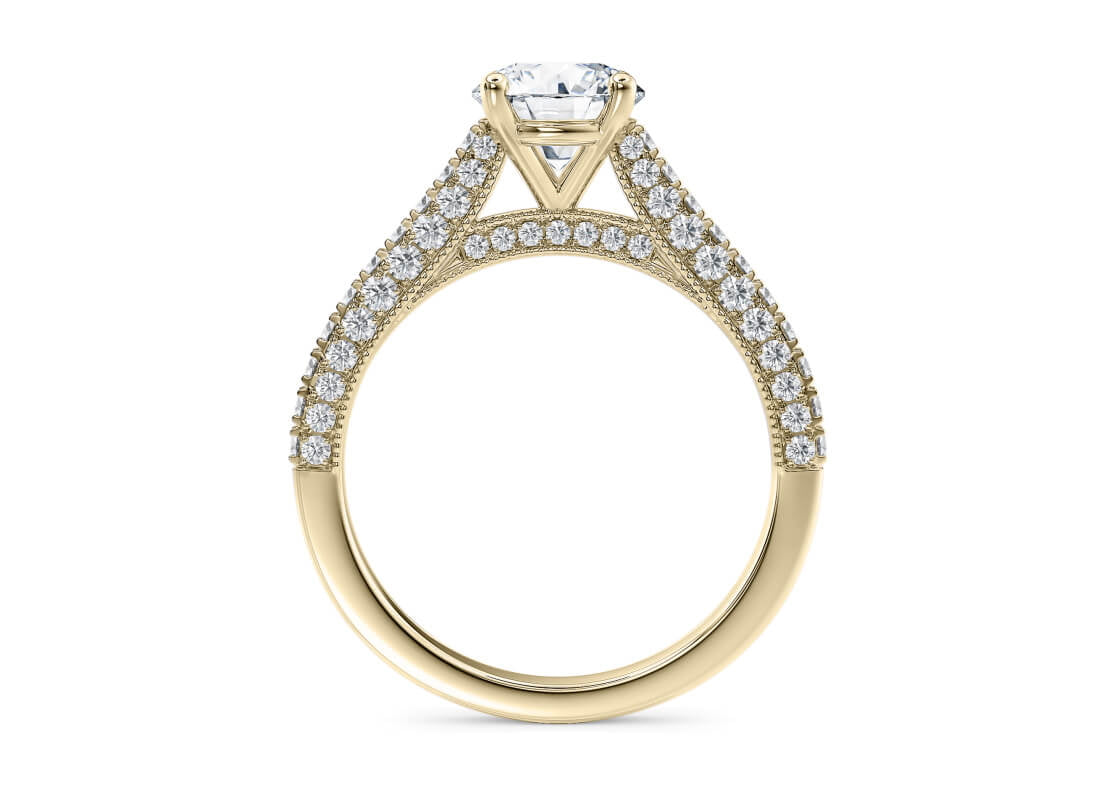 Bloomsbury Vintage Yellow Gold 18k Round Engagement Ring