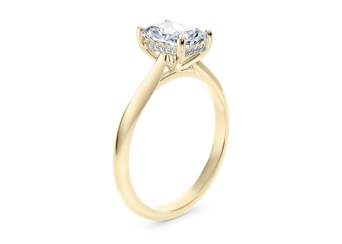 Hope Solitaire Yellow Gold 18k Radiant Engagement Ring