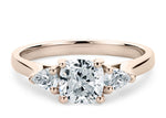 Barcelona Trilogy Rose Gold 18k Cushion Engagement Ring