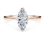 Delicacy Solitaire Rose Gold 18k Marquise Engagement Ring