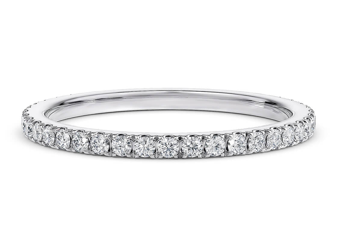 Vogue White Gold 18k Full Set Eternity Ring