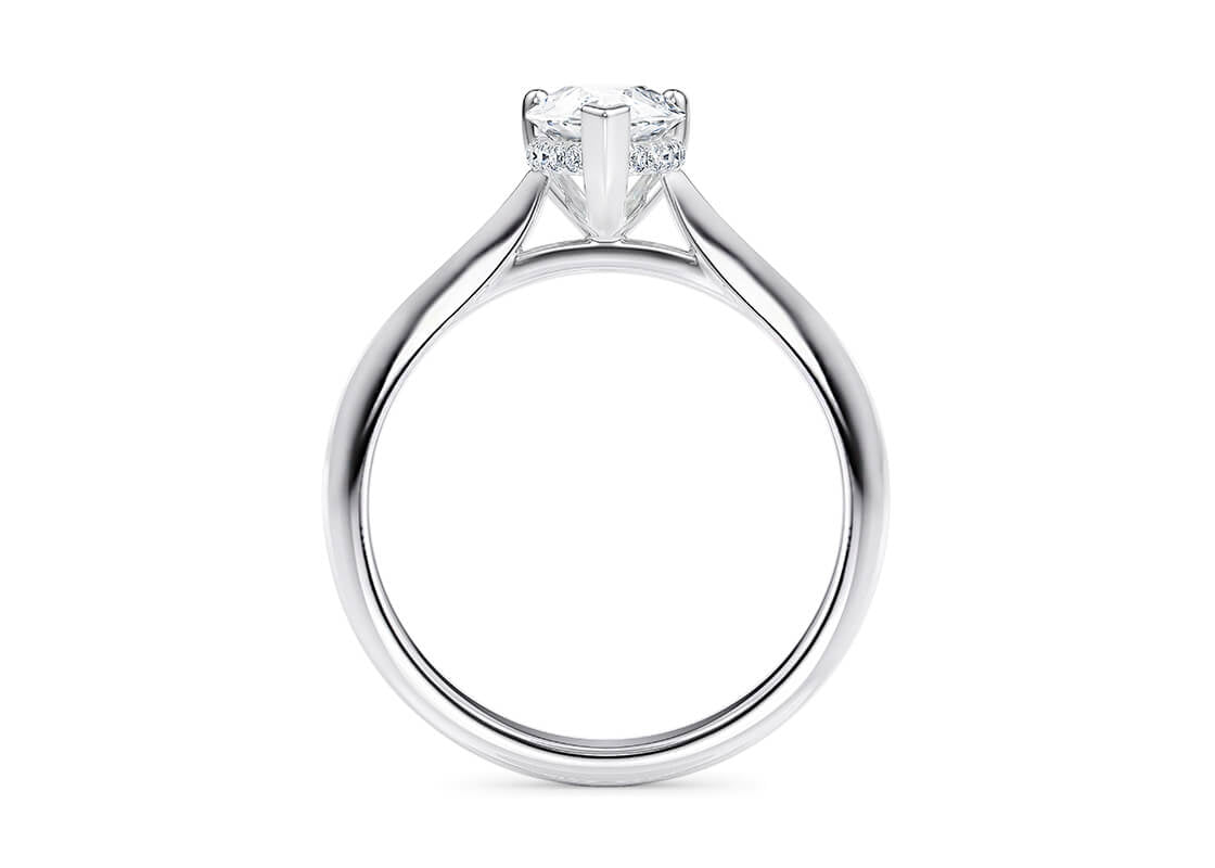 Hope Solitaire Platinum Pear Engagement Ring