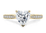 Victoria Diamond Band Yellow Gold 18k Heart Engagement Ring