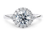 Hampstead Halo Platinum Round Engagement Ring