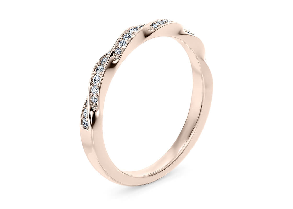 Marylebone Rose Gold 18k Half Set Eternity Ring