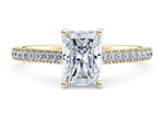 1477 Vintage Yellow Gold 18k Radiant Engagement Ring