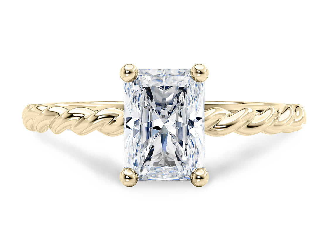 Ascot Solitaire Yellow Gold 18k Radiant Engagement Ring
