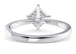 Asteria Compass Diamond Band Platinum Princess Engagement Ring