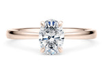 Starlight Solitaire Rose Gold 18k Oval Engagement Ring