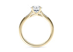 Thea Diamond Band Yellow Gold 18k Round Engagement Ring