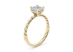Ascot Solitaire Yellow Gold 18k Cushion Engagement Ring