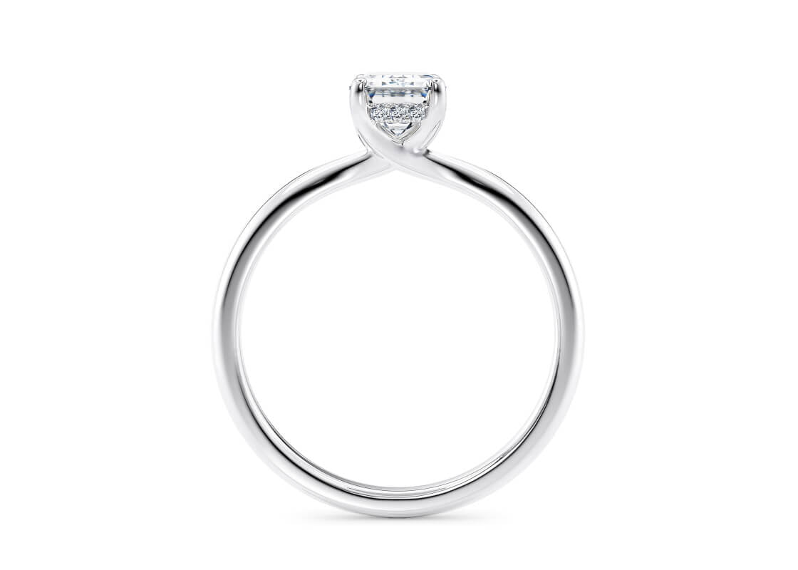 Paloma Solitaire Platinum Emerald Engagement Ring