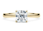 Delicacy Solitaire Yellow Gold 18k Asscher Engagement Ring