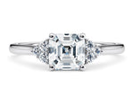Rosa Vintage Platinum Asscher Engagement Ring