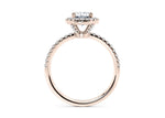 Isabella Halo Rose Gold 18k Oval Engagement Ring