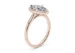 Minerva Halo Rose Gold 18k Marquise Engagement Ring